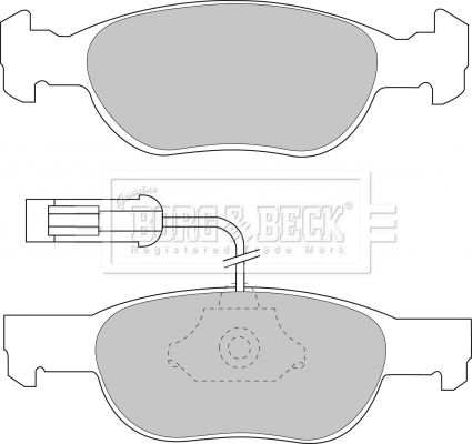 BORG & BECK Комплект тормозных колодок, дисковый тормоз BBP1441